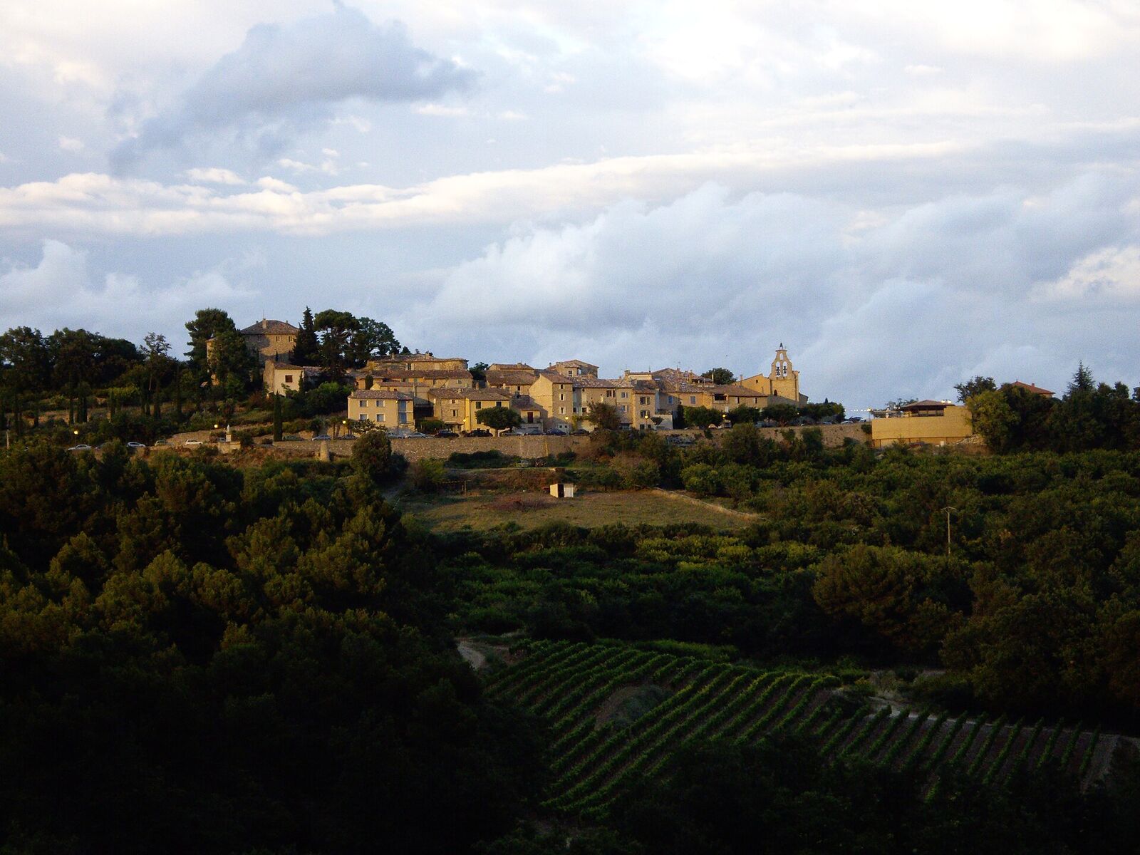 The village of Blauvac at sunset